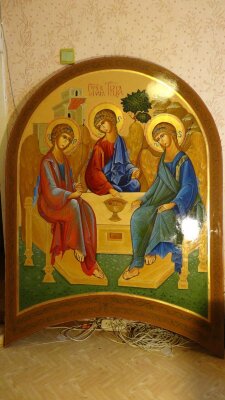 Икона ручной работы Святая Троица Для Иконостаса